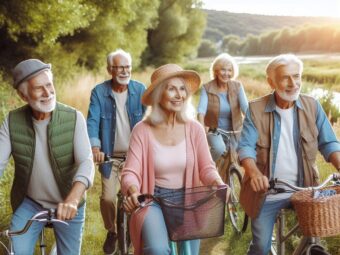 Photo by RALPH_GERMANY seniors, pensioners, cycling, fun, spring, nature